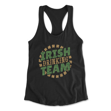 Irish Drinking Team Womens Racerback Tank in Black color